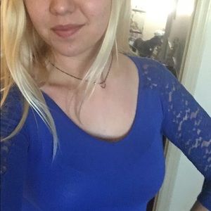 Royal Blue Lace Shirt